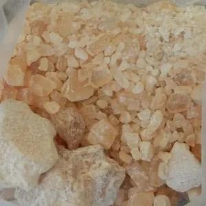 Close up of pure Raw MDA Sally powder showing its clean, crystalline texture